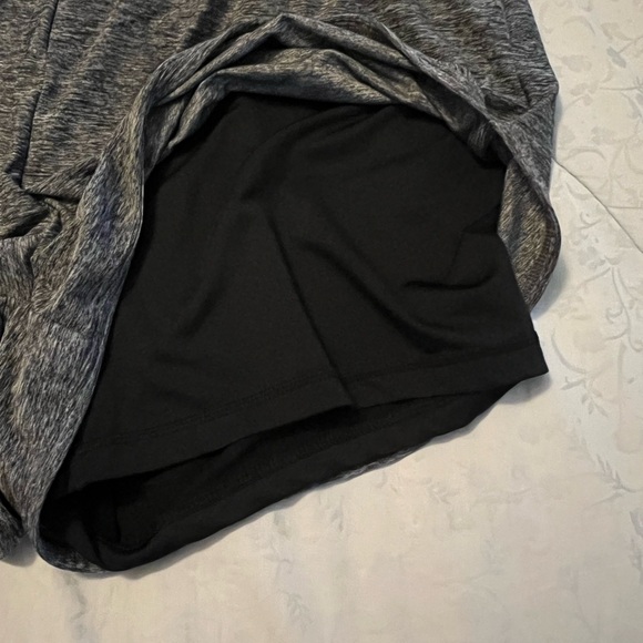 Reebok athletic layered shorts; grey & black.  Gently used condition. - Picture 5 of 8